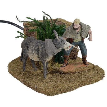 Hombre que tira del burro serie 10 cm Oliver doble movimiento