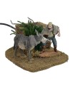 Hombre que tira del burro serie 10 cm Oliver doble movimiento