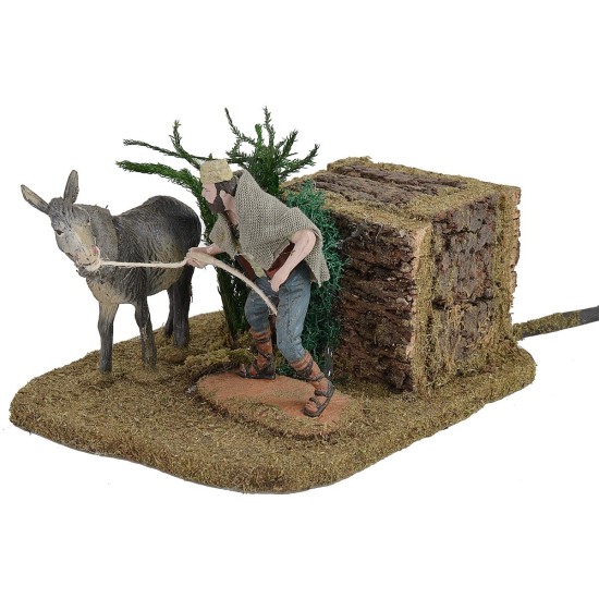 Hombre que tira del burro serie 10 cm Oliver doble movimiento