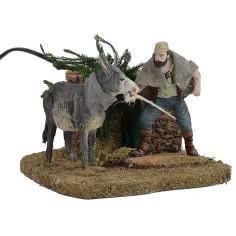 Uomo che tira l'asino serie 10 cm Oliver doppio movimento