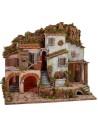 Belén iluminado con fuente funcional de 61,5x41x52,5 cm de altura
