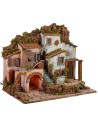 Presepe illuminato con fontana funzionante cm 61,5x41x52,5 h