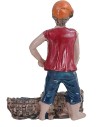 Pescivendolo 9 cm in resina resina, base, altezza