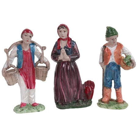 Set 5 soggetti 9 cm in resina