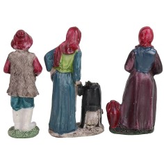 Conjunto de 3 figuras de 9 cm de resina, altura, base, serie. 2