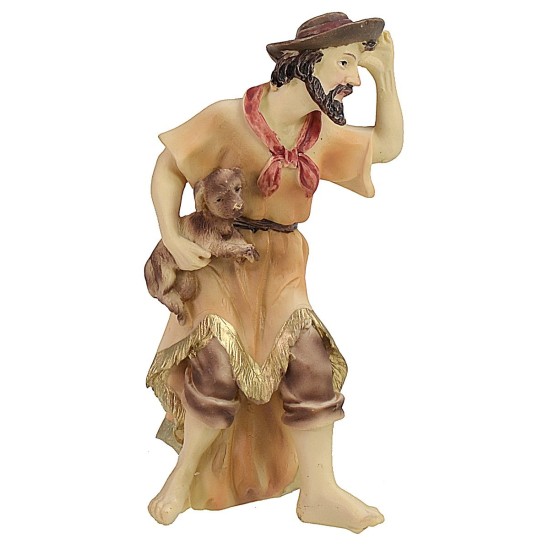 Pastor con perro de 11 cm en resina, pastor, perro.