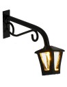 Farol de pared de 6 cm con linterna y luz cálida LED de 3V
