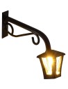Farol de pared de 6 cm con linterna y luz cálida LED de 3V