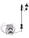 Farola de calle de 7 cm con linterna LED de 3V luz cálida