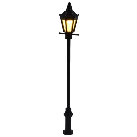 Lampione da strada 8 cm con lanterna e luce calda a led 3V