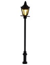 Farola de calle de 8 cm con linterna y luz cálida de led 3V