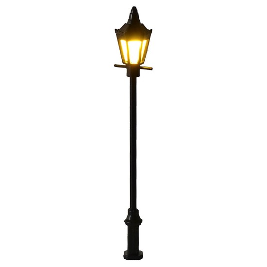 Farola de calle de 8 cm con linterna y luz cálida de led 3V