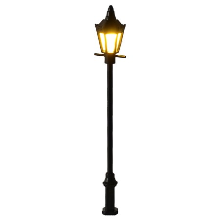 Farola de calle de 8 cm con linterna y luz cálida LED de 3V.