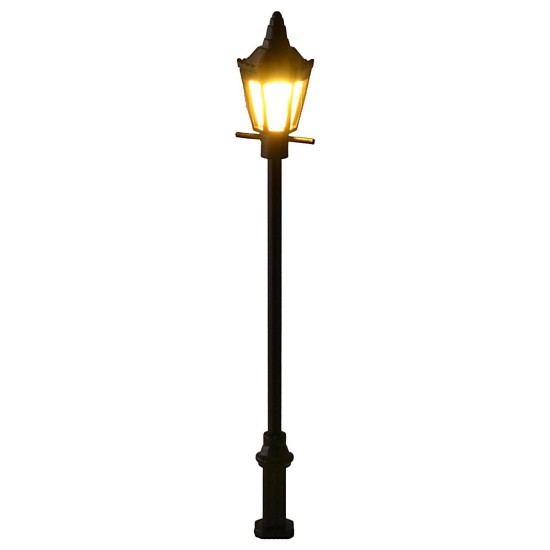 Farola de calle de 8 cm con linterna y luz cálida de led 3V