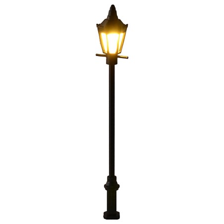 Farola de calle de 8 cm con linterna y luz cálida de led 3V