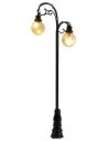 Street lamp 8 cm with double 3V warm light led lamp