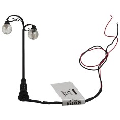 Lampione da strada 8 cm con doppia lampada a led 3V luce calda 2