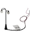 Street lamp 8 cm with double 3V warm light led lamp