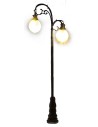 Farola de calle 8 cm con doble lámpara LED 3V luz cálida