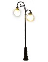 Street lamp 8 cm with double 3V warm light led lamp