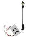 8 cm street lamp with circular lantern and 3V warm led light