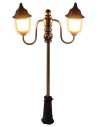 Farola de calle de 7 cm con doble linterna y luz LED de 3V