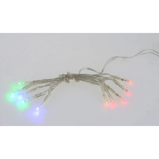 Catena 10 led Multicolore a batteria Mondo Presepi