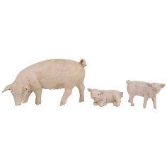 Famiglia di maiali per presepe cm 19 Fontanini Mondo Presepi 2
