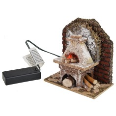 Facciata con forno funzionante a batterie cm 10,5x6x11 h 2