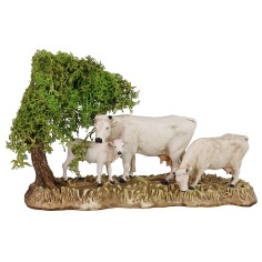 Gruppo mucche con vitello serie 8 cm Landi Moranduzzo Mondo