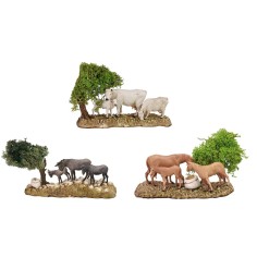 Conjunto de 3 grupos de animales serie 8 cm Landi Moranduzzo