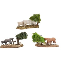 Set 3 gruppi di animali serie 8 cm Landi Moranduzzo serie 2