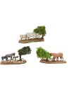 Set 3 gruppi di animali serie 8 cm Landi Moranduzzo