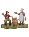 Hombre y posadero serie 6 cm Landi Moranduzzo Mundo Pesebres