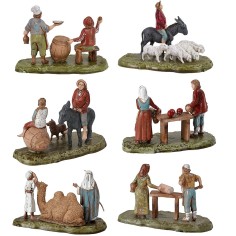 Set 6 escena serie 6 cm Landi Moranduzzo estatua landi cm 6 2