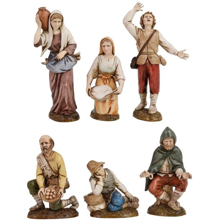 Conjunto de 6 figuras de 12 cm base Landi Moranduzzo, moranduzzo, estatua.
