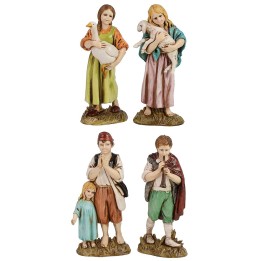 Conjunto de 4 niños serie 12 cm Landi Moranduzzo