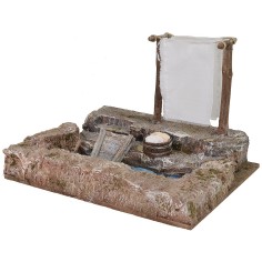 Ambientazione di un lavatoio per presepe cm 19,5x14,5x12,5 h 2