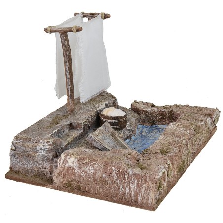 Setting up a washing machine for presepe cm 19,5x14, 5x12, 5 h