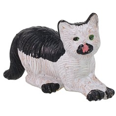 Gatto bianco e nero in pvc Mondo Presepi