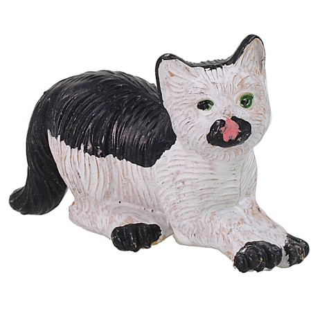 Gatto bianco e nero in pvc