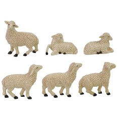 Set of 6 lux sheep for statues 10 cm- Cod. W62