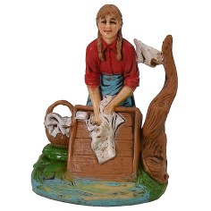Lavandaia serie 10 cm in pvc Mondo Presepi