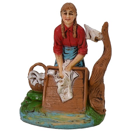 Lavandaia serie 10 cm in pvc Mondo Presepi