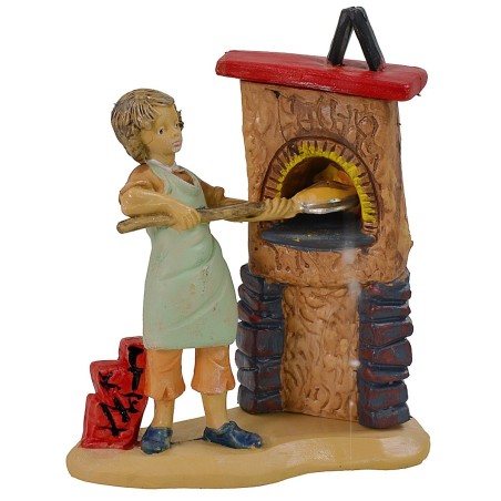 Fornaio 10 cm lux in pvc Mondo Presepi