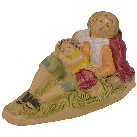 Dormiente con bambino serie 10 cm lux in pvc