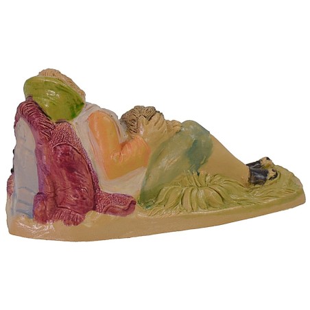 Durmiente con niño serie 10 cm lux en pvc Mundo Pesebres