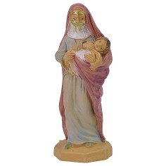 Donna orientale con bimbo 10 cm lux in pvc