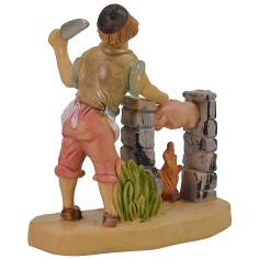 Pastore con spiedo 10 cm lux in pvc Mondo Presepi 2