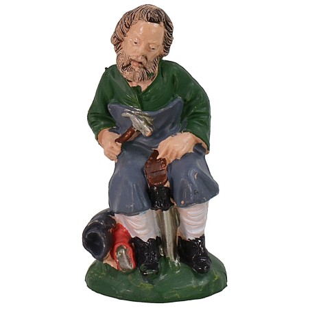 Calzolaio serie 10 cm color in pvc Mondo Presepi
